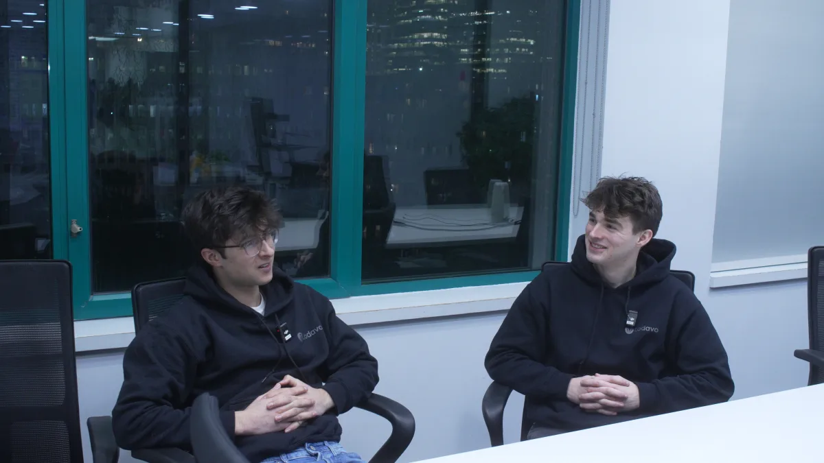 Two of the Lodavo team working together